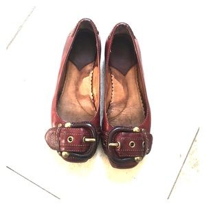 Frye buckle flats
